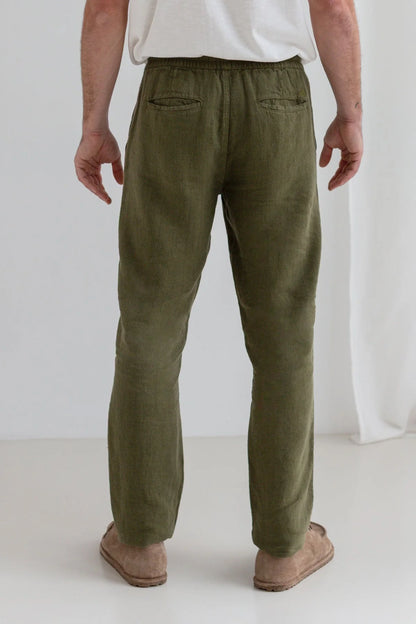 Pantalon en lin - Codium Green (KOTOMO)