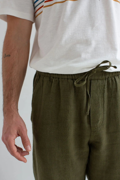 Pantalon en lin - Codium Green (KOTOMO)