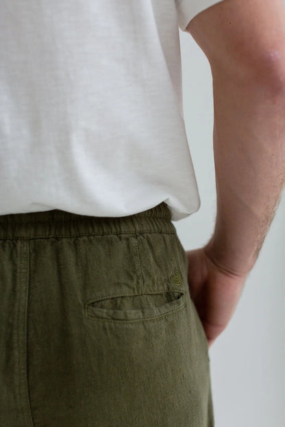 Pantalon en lin - Codium Green (KOTOMO)