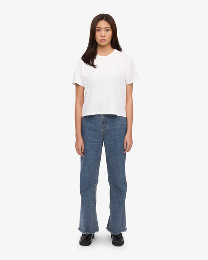 T-shirt court boxy en coton bio - Optical White (Organic Boxy Crop Tee)