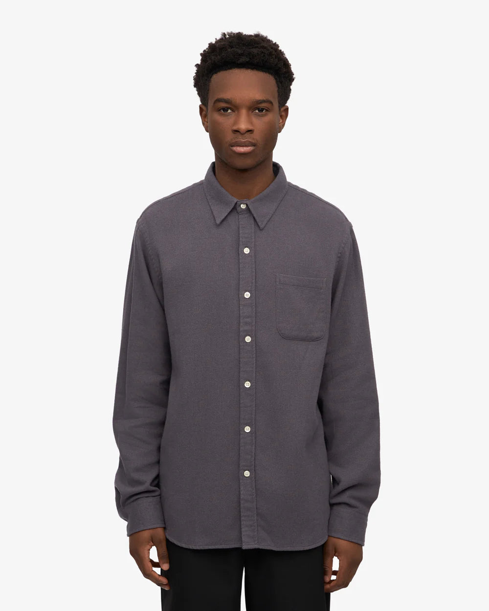 Chemise flanelle en coton bio - Lava Grey (Organic Flannel Shirt)