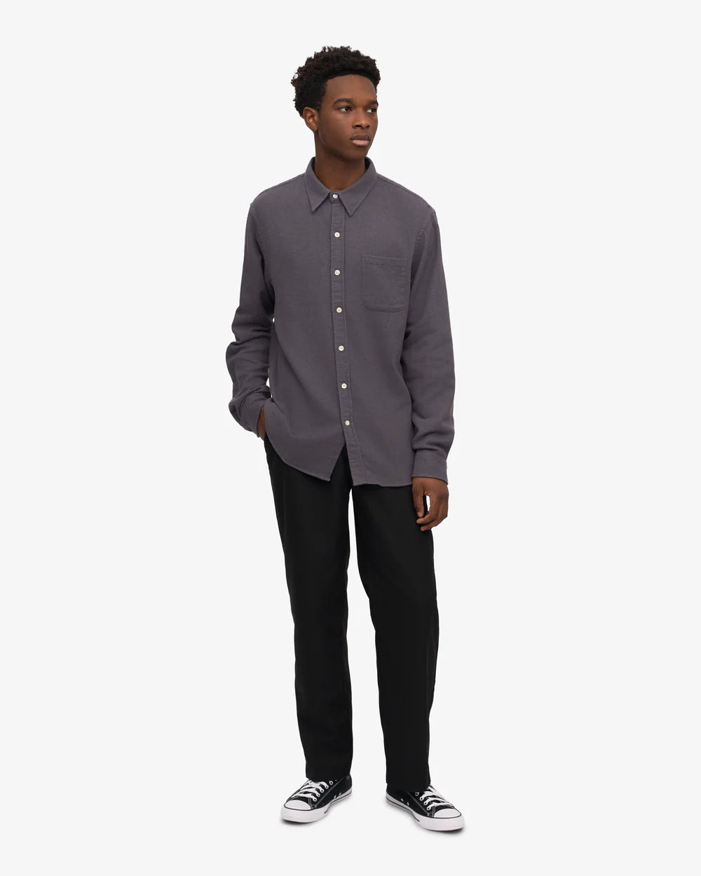 Chemise flanelle en coton bio - Lava Grey (Organic Flannel Shirt)