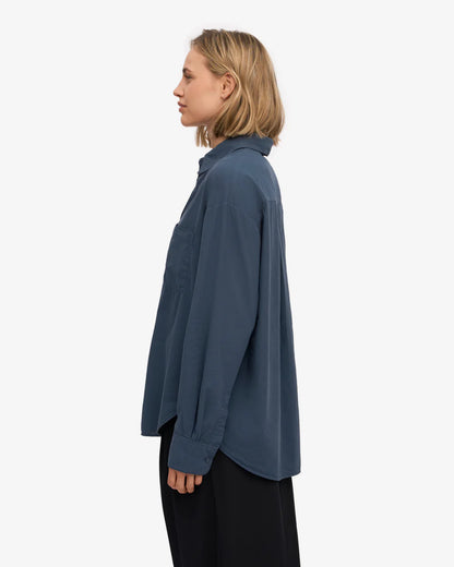 Chemise oversized en coton bio - Petrol Blue (Organic Oversized Shirt)
