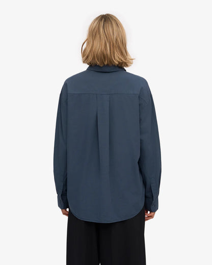 Chemise oversized en coton bio - Petrol Blue (Organic Oversized Shirt)