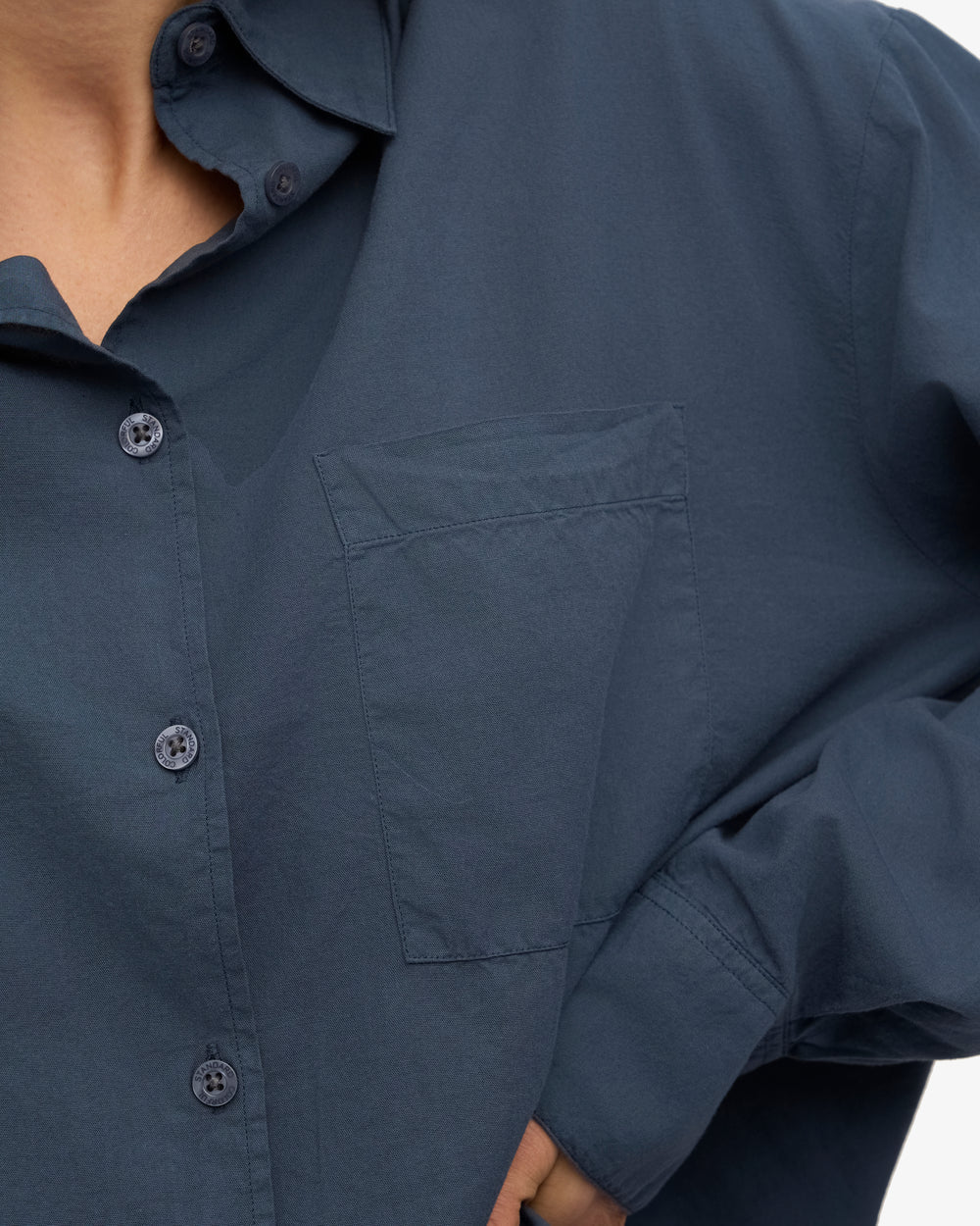Chemise oversized en coton bio - Petrol Blue (Organic Oversized Shirt)