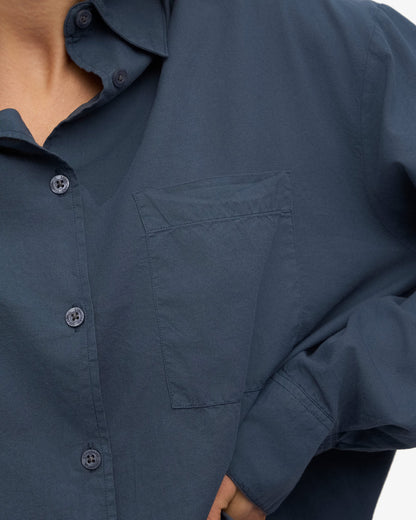 Chemise oversized en coton bio - Petrol Blue (Organic Oversized Shirt)