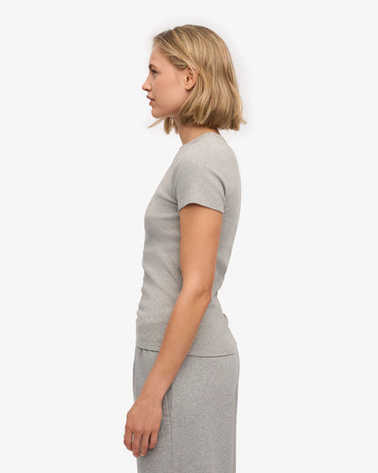 T-shirt côtelé en coton bio - Heather Grey (Organic Rib T-Shirt)