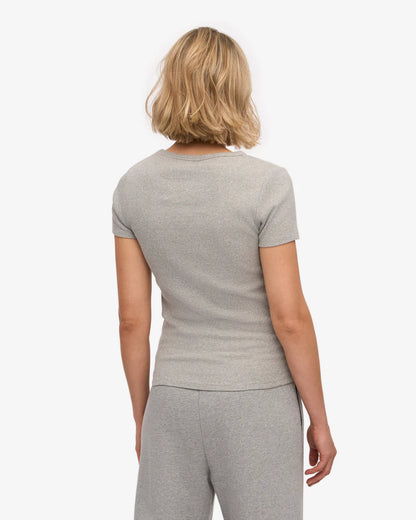 T-shirt côtelé en coton bio - Heather Grey (Organic Rib T-Shirt)