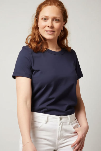 T-shirt Gaby en coton bio - Bleu marine