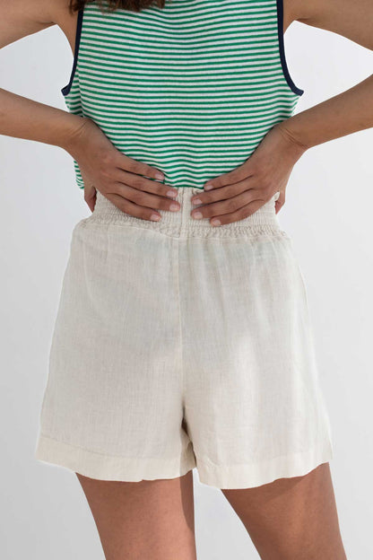 Short en lin - Sand Stone (WALFISCH)