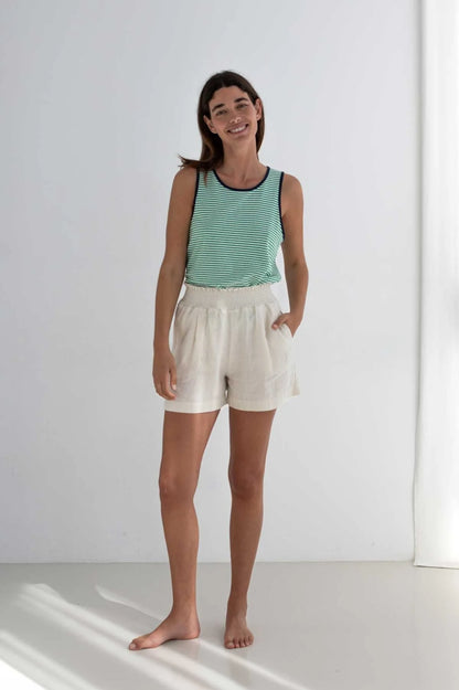 Short en lin - Sand Stone (WALFISCH)