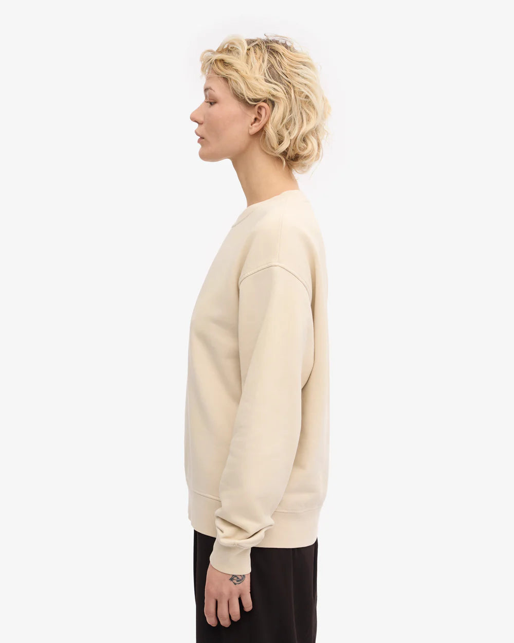 Sweatshirt col rond classique en coton bio - Ivory White (Women Classic Organic Crew)